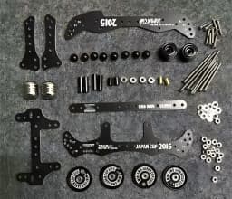 MA AR FMA Chassis Upgrade Aluminum Alloy Base Fiberglass Front & Rear Parts Mini 4WD Upgrade Kit Tuning Damping Stabilizer Set