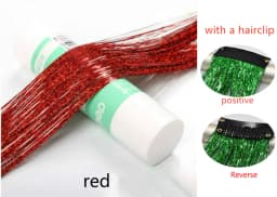1 Pc Sparkle Shiny Hair Tinsel Hair Extensions Dazzles Women Hippie for Braiding Headdress Hair Braiding Tools Long 100cm