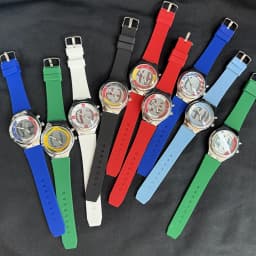 Creative Quartz Wristwatch with Flashing Animated Dial Silicone Strap Fashion Casual Watch Unique New Gift for Men Women