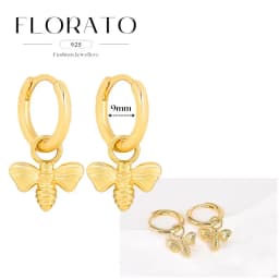 925 Sterling Silver ear needles Animal Butterfly/Elephant/Shell Pendant Hoop Earrings For Women Fashion Jewelry Accessories