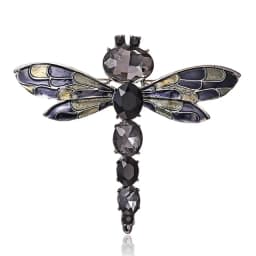 Large Size Luxury Crystal Dragonfly Brooch Colorful Rhinestone Insect Brooches Girls Cute Pins Personality Corsage Accessories