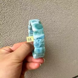2026 AAA Grade Natural Larimar/Copper Pectolite Bead 10x14mm Bracelet Dominicana Genuine Larimar Gemstone Bangle Woman Wholesale