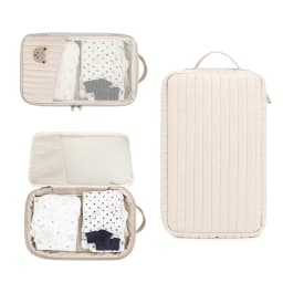 Cute Diaper Bag for Stroller Hanging Bag Separate Storage for Baby Clothes and Diapers Travel Change and Washing Storage Bag