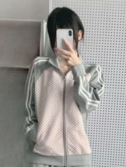 Japanese Polka Dot Patchwork Hooded Coat Y2k Aesthetic Women Contrast Color Casual Loose Jackets Harajuku Autumn Zipper Jacket