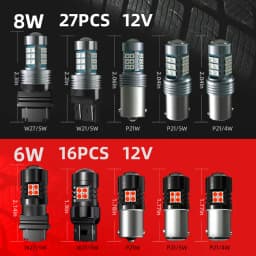 2×LED Brake Stop Lights Blubs Red No Error For BMW 1-Series E81 E87 E82 E88 F20 F21 Coupe Convertible 125i 135i 116i 130i 120d