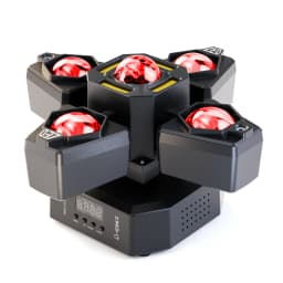DayFlicker 120W RGBW 4-Arm Beam Magic Ball Stage Light - Remote, Sound-Activated DMX512 Master/Slave Modes for Club Bar Party