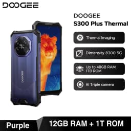 DOOGEE S300 Plus Thermal Imaging 5G Rugged Phone 6.78” FHD+120Hz 48GB+1TB Dimensity 8300 Octa-core 11000mAh Smartphon Android 16