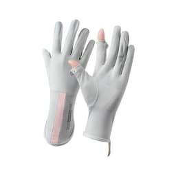 Summer Sunscreen Gloves Women Thin Ice Silk Anti-ultraviolet Dew Finger Touch Screen Driving Riding Non-slip Breathable Gloves