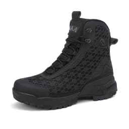 New High Quality Leather Men's Work Boots High Help Men Desert Combat Boots Outdoor Non-slip Hiking Shoes Men Motorcycle Boots