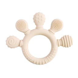 BPA Free Silicone Teether Food Grade Baby 0-12 Toys Teething Rattle Sensory Toys for Toddlers Silicone Hand Bell Soothing Toys