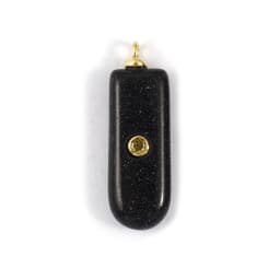 1 Piece Brass & Cubic Zirconia Natural Stone Geometric Charms 18K Gold Plated Olivary Round Pendant For DIY Necklace Making