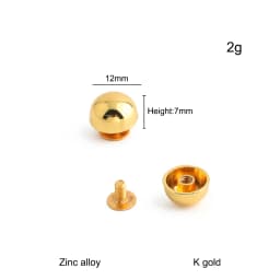30/100/200PCS 8-20mm Mushroom Dome Bolt Metal Round Button Rivets For Handbag Clothing Decoration Screw Back Studs Accessories