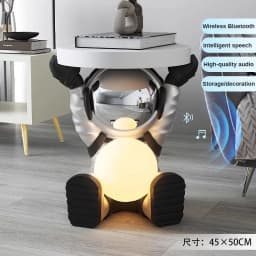 Astronaut Floor Coffee Table Home Accessories Nightstand Smart Furniture Sofa Beside Ornament Children's Room Decorative Lamps
