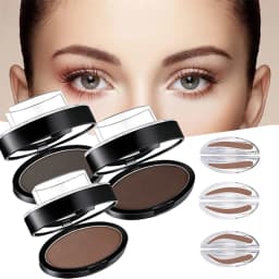 Natural Arched Eyebrow Powder Stamp Quick Makeup Brow Stamps Waterproof Powder Palette for Eyebrows Eye Brow Tint Makeup Tools