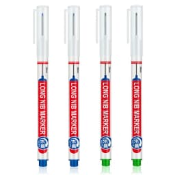4Pcs/Set 20mm Deep Hole Long Nib Head Markers For Metal Perforating Pen Waterproof Bathroom Woodworking Decoration Multi-Purpose