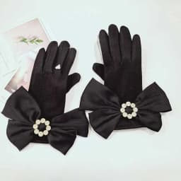 Korean Love Knitted Bow Cold Proof Full Finger Touch Screen Gloves For Women's Winter Plus Velvet Thicken Windproof Driving Warm