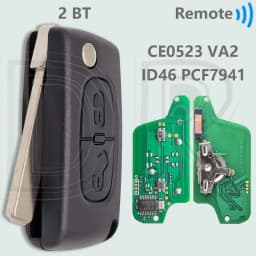 DR CE0523 ID46 PCF7941 CE0536 PCF7961 433ASK/FSK Flip Car Remote Key For Peugeot 207 307 308 408 Citroen C1 C2 C3 C4 C5 Picass