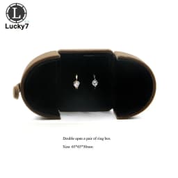 Double Open Button Jewelry Box Valentine's Day Birthday Surprise Gift Ring Pendant Stud Necklace Box Jewelry Boxes and Packaging