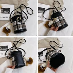 3Pcs/set DIY Round PU Leather Crochet Bag Handmade Drawstring Accessories Woven Bag Set Durable Solid Color Bag Bottom Base