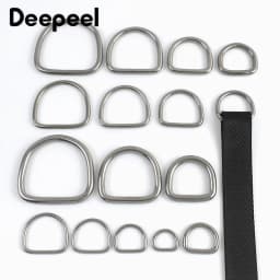 2/5/10Pcs 304# Stainless Steel D Ring Bag Strap Buckle Dog Collar Loop Clasp Webbing Backpack Belt Hook Buckles DIY Accessories