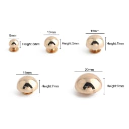 30/100/200PCS 8-20mm Mushroom Dome Bolt Metal Round Button Rivets For Handbag Clothing Decoration Screw Back Studs Accessories