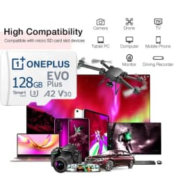 OnePlus 2TB High-Speed V30 A2 4K SD Card 512GB 256GB Memory Card 1TB Micro TF SD Adapter for Smartphone/Tablet/PC Cross-Use