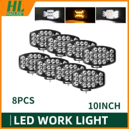 HAOLIDE 10 inch LED Bar Offroad Spot Flood Combo LED Light Bar Work Light for Truck Car Yellow White 4x4 Boat Pickup Headlight