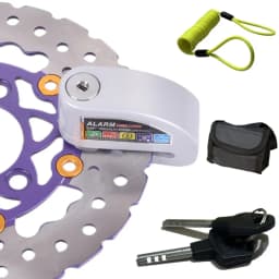Waterproof Motorcycle Alarm Lock Bike Security Anti-theft Lock Motorbike Mountain Bike Disc Brake Lock + Bag + 1.5m Reminder Rop