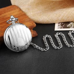 Retro Mechanical Pocket Watch Red Cross Hand-winding Silver Edelweiss Sculpture Hollow Vintage Skeleton Watches Men FOB Chain