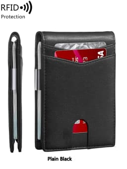 Men's Slim Thin Minimalist Front Pocket Wallets Men RFID Blocking Protected Portable Card Holder 12 Card Multifunctional Wallet