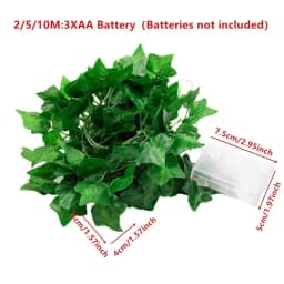 2/5/10M Watermelon Leaf String Light Leaf Wall Leaves for Room Garden Office Wedding Wall Decortion Battery Powered