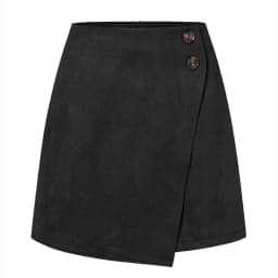 New Arrival 2025 Women's Autumn Winter Suede Irregular Skirt Solid Color High Waist Zipper Button Short Skirts For Woman