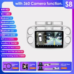 Hizpo 2 Din Android Auto Radio For VW Volkswagen Tiguan 1 NF 2006-2016 Carplay Car Multimedia GPS 2din Autoradio Head Unit Navi