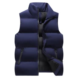 2026 Men Autumn Winter Stand Collar Windproof Slim Fit Warm Vest Outdoor Casual Sleeveless Jacket Fashion Trendy Clothing