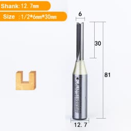 Arden 2 Flutes TCT Straight End Mill Woodworking CNC Tool Carbide Cutter 1/2 Shank Router Bit For Wood MDF Plywood Chipboard