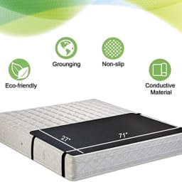MAXSHARER Grounding Leather Mattress Grounding Sleep Mat Conductive Leather Earthing Mattress Pad for Better Sleep Reduce Stress