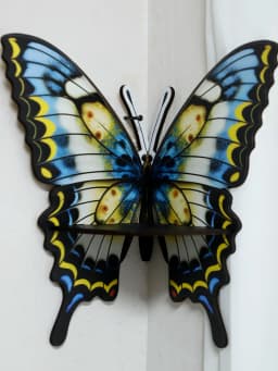 Three Color Butterfly Crystal Shelf Display Candles Stone Floating Wall Shelf Home Decorations Essential Oil Rack Corner Ledge