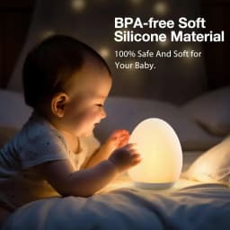 1/2/4PCS Portable Egg Shape Night Light Ambient Lamp 7 Color Changing RGB Remote Control Touch Dimmable Lamp USB Rechargeable