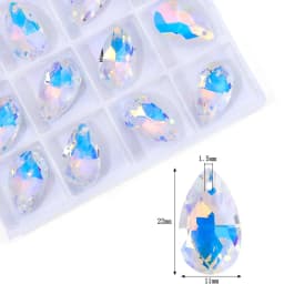 AB Color Crystal Pendant Beads Charms Multi -shape Glass Beads Jewelry Gems Stones for Jewelry Making Supplies DIY Earrings