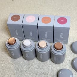 RHODE Cheek Blush Cream Blusher Stick Lip Gloss Phone Case For iPhone 15 16 17 Ribbon SALTY TAN Raspberry Espresso Lipstick INS