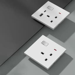 UK Standard Power Socket 13A Quick charge Plug 20W Smart Type-C Wall Outlet,220V Electrical Universal Wall Light 2way Switch