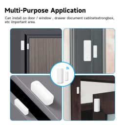 WiFi Zigbee3.0 2MQTT Smart Door Window Sensor, Tuya Security Alarm Detector, Open/Closed Monitor Works with Alexa Smart Life