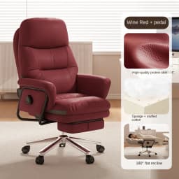 Office computer chair can recline to 180 degrees for lunchtime rest, ergonomic and comfortable for long-term sitting, executive