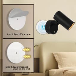 LED Modern Minimalist Remote Charging Wall Lamp 5200mAh Magnetic Suction Installation Touch 3-Color Bedroom Living Room Lighting