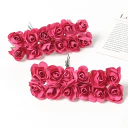 Mini Artificial Rose Bouquet Paper Fake Flowers for Home Decor Wedding Decoration Christmas New Year 2023 Ornaments Accessories