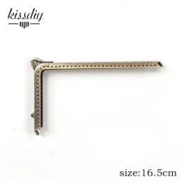 10 PCS 14.5 16.5 18.5cm L Shape Embossed Bronze Right Angle Coins Purse Frames DIY Metal Kiss Clasp Bags Accessory Parts