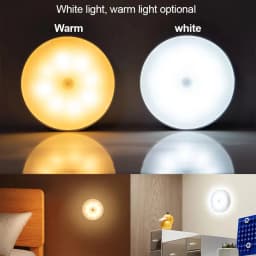 Type-C 1pc Motion Sensor Night Light - Wireless LED Detector Lamp for Bedroom, Staircase, Closet, and Room Decor-