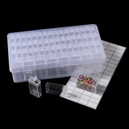 32/40/42/48/56/64 Plastic Organizer Box Multifunctional Portable Clear Storage Box for DIY Diamond Painting Beads Jewelry Supply