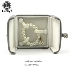 Double Open Button Jewelry Box Valentine's Day Birthday Surprise Gift Ring Pendant Stud Necklace Box Jewelry Boxes and Packaging