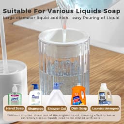Kitchen 300ml Automatic Liquid Soap Dispenser USB Rechargeable Touchless Hand High Capacity Detergent Bathroom Dispenser